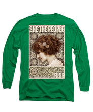 She The People 2 - Long Sleeve T-Shirt Long Sleeve T-Shirt Pixels Kelly Green Small 