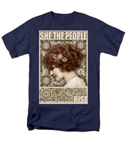 She The People 2 - Men's T-Shirt  (Regular Fit) Men's T-Shirt (Regular Fit) Pixels Navy Small 