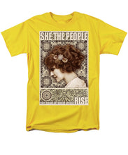 She The People 2 - Men's T-Shirt  (Regular Fit) Men's T-Shirt (Regular Fit) Pixels Yellow Small 