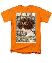 She The People 2 - Men's T-Shirt  (Regular Fit) Men's T-Shirt (Regular Fit) Pixels Orange Small 