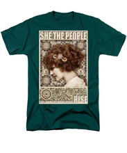 She The People 2 - Men's T-Shirt  (Regular Fit) Men's T-Shirt (Regular Fit) Pixels Hunter Green Small 