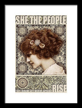 She The People 2 - Framed Print Framed Print Pixels 9.375" x 14.000" Black White