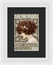 She The People 2 - Framed Print Framed Print Pixels 6.625" x 10.000" White Black