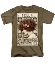 She The People 2 - Men's T-Shirt  (Regular Fit) Men's T-Shirt (Regular Fit) Pixels Safari Green Small 