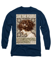 She The People 2 - Long Sleeve T-Shirt Long Sleeve T-Shirt Pixels Navy Small 