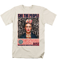 She The People Frida - Men's T-Shirt  (Regular Fit) Men's T-Shirt (Regular Fit) Pixels Cream Small 