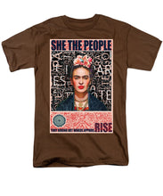 She The People Frida - Men's T-Shirt  (Regular Fit) Men's T-Shirt (Regular Fit) Pixels Coffee Small 