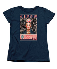 She The People Frida - Women's T-Shirt (Standard Fit) Women's T-Shirt (Standard Fit) Pixels Navy Small 