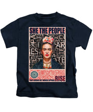 She The People Frida - Kids T-Shirt Kids T-Shirt Pixels Navy Small 
