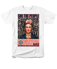 She The People Frida - Men's T-Shirt  (Regular Fit) Men's T-Shirt (Regular Fit) Pixels White Small 