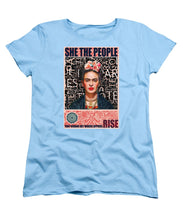 She The People Frida - Women's T-Shirt (Standard Fit) Women's T-Shirt (Standard Fit) Pixels Light Blue Small 