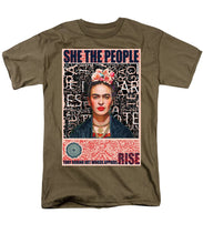 She The People Frida - Men's T-Shirt  (Regular Fit) Men's T-Shirt (Regular Fit) Pixels Safari Green Small 