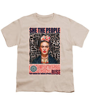 She The People Frida - Youth T-Shirt Youth T-Shirt Pixels Cream Small 