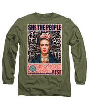 She The People Frida - Long Sleeve T-Shirt Long Sleeve T-Shirt Pixels Military Green Small 