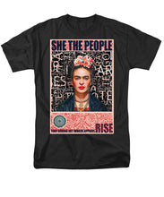 She The People Frida - Men's T-Shirt  (Regular Fit) Men's T-Shirt (Regular Fit) Pixels Black Small 