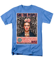 She The People Frida - Men's T-Shirt  (Regular Fit) Men's T-Shirt (Regular Fit) Pixels Carolina Blue Small 
