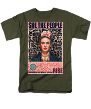 She The People Frida - Men's T-Shirt  (Regular Fit) Men's T-Shirt (Regular Fit) Pixels Military Green Small 