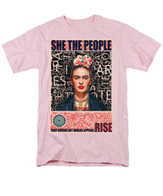 She The People Frida - Men's T-Shirt  (Regular Fit) Men's T-Shirt (Regular Fit) Pixels Pink Small 