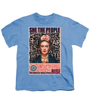 She The People Frida - Youth T-Shirt Youth T-Shirt Pixels Carolina Blue Small 
