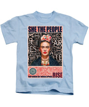 She The People Frida - Kids T-Shirt Kids T-Shirt Pixels Light Blue Small 