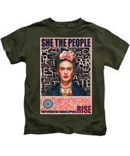 She The People Frida - Kids T-Shirt Kids T-Shirt Pixels Military Green Small 