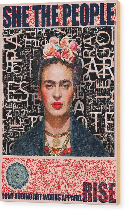 She The People Frida - Wood Print Wood Print Pixels 6.750