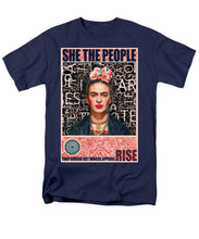 She The People Frida - Men's T-Shirt  (Regular Fit) Men's T-Shirt (Regular Fit) Pixels Navy Small 