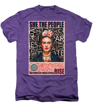 She The People Frida - Men's Premium T-Shirt Men's Premium T-Shirt Pixels Deep Purple Heather Small 