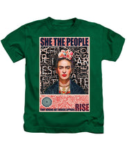 She The People Frida - Kids T-Shirt Kids T-Shirt Pixels Kelly Green Small 