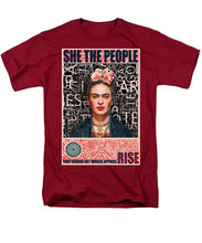 She The People Frida - Men's T-Shirt  (Regular Fit) Men's T-Shirt (Regular Fit) Pixels Cardinal Small 
