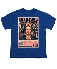 She The People Frida - Youth T-Shirt Youth T-Shirt Pixels Royal Small 