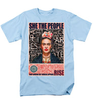She The People Frida - Men's T-Shirt  (Regular Fit) Men's T-Shirt (Regular Fit) Pixels Light Blue Small 