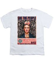 She The People Frida - Youth T-Shirt Youth T-Shirt Pixels White Small 