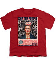 She The People Frida - Youth T-Shirt Youth T-Shirt Pixels Red Small 