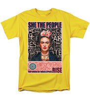 She The People Frida - Men's T-Shirt  (Regular Fit) Men's T-Shirt (Regular Fit) Pixels Yellow Small 