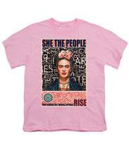 She The People Frida - Youth T-Shirt Youth T-Shirt Pixels Pink Small 