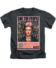 She The People Frida - Kids T-Shirt Kids T-Shirt Pixels Charcoal Small 