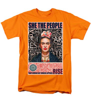 She The People Frida - Men's T-Shirt  (Regular Fit) Men's T-Shirt (Regular Fit) Pixels Orange Small 