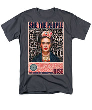 She The People Frida - Men's T-Shirt  (Regular Fit) Men's T-Shirt (Regular Fit) Pixels Charcoal Small 