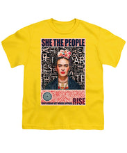 She The People Frida - Youth T-Shirt Youth T-Shirt Pixels Yellow Small 