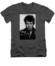 Sid Vicious Mug Shot Vertical - Men's V-Neck T-Shirt