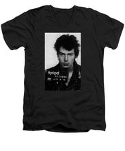 Sid Vicious Mug Shot Vertical - Men's V-Neck T-Shirt