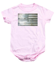 Silver American Flag - Baby Onesie