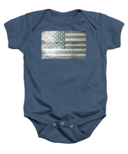 Silver American Flag - Baby Onesie
