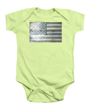 Silver American Flag - Baby Onesie