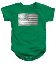 Silver American Flag - Baby Onesie