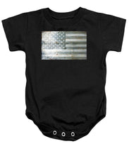 Silver American Flag - Baby Onesie