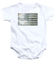 Silver American Flag - Baby Onesie