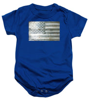 Silver American Flag - Baby Onesie