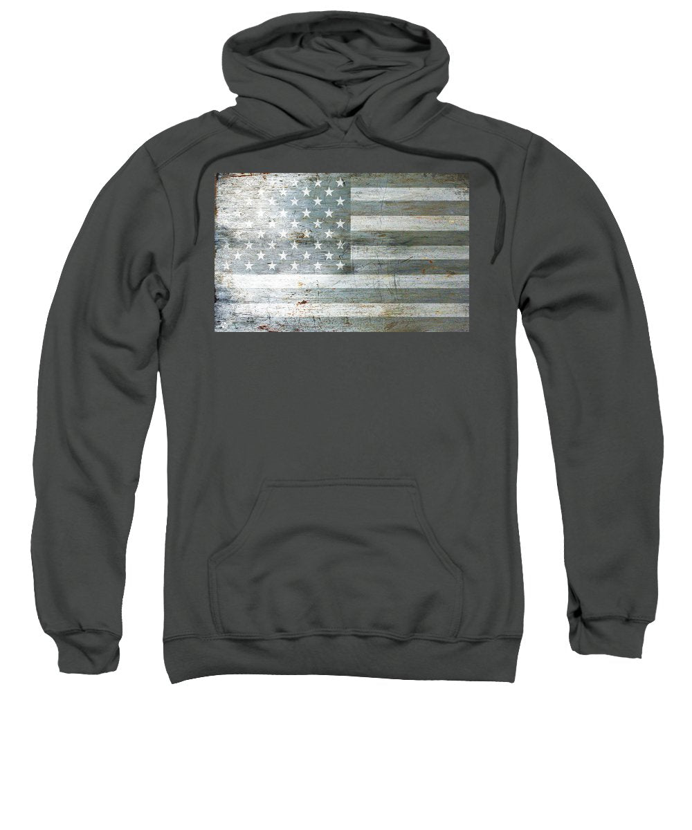 Silver American Flag - Sweatshirt